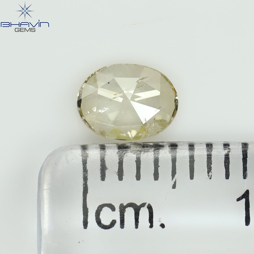 0.40 CT Oval Shape Natural Diamond Yellow Color SI2 Clarity (5.75 MM)