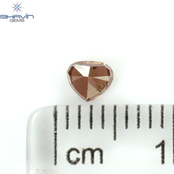 0.27 CT Heart Shape Natural Diamond Enhanced Pink Color I1 Clarity (3.99 MM)