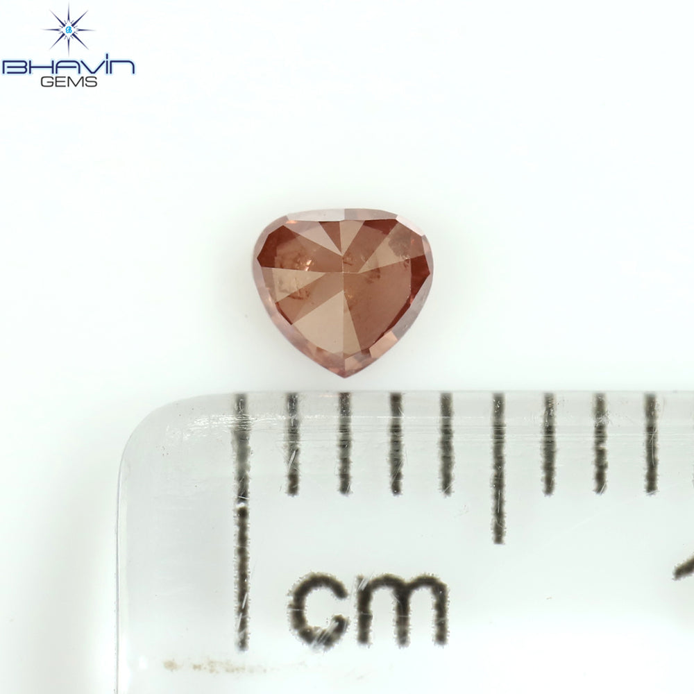 0.18 CT Heart Shape Enhanced Pink Color Natural Loose Diamond SI2 Clarity (3.58 MM)
