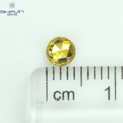0.33 CT Round Rose Cut Shape Natural Diamond Orange Color SI2 Clarity (4.32 MM)