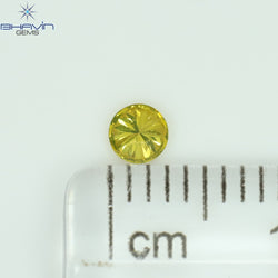 0.12 CT Round Shape Natural Diamond Green Yellow Color VS2 Clarity (3.19 MM)