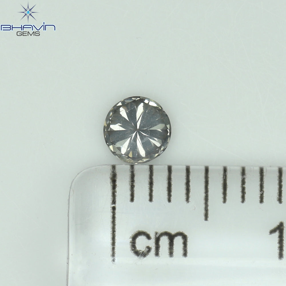 0.19 CT Round Shape Natural Diamond Orange Yellow Color SI2 Clarity (3.66 MM)