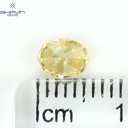 0.51 CT Oval Shape Natural Diamond Orange Yellow Color I1 Clarity (5.64 MM)