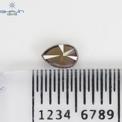 0.20 CT, Pear Diamond, Brown Pink Color, Clarity SI1 (4.33 MM)