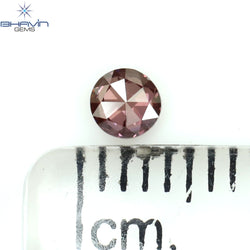 0.13 CT Round Rose Cut Shape Natural Diamond Pink Color SI2 Clarity (3.30 MM)