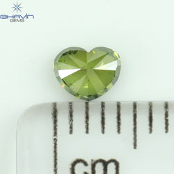 0.28 CT Heart Shape Natural Diamond Green Color SI2 Clarity (4.25 MM)