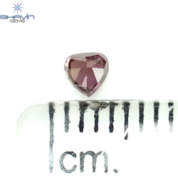 0.12 CT Heart Shape Natural Loose Diamond Pink Color SI2 Clarity (3.02 MM)