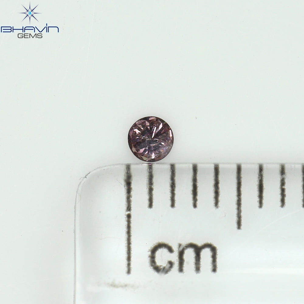 0.03 CT Round Shape Natural Diamond Pink Color I2 Clarity (1.97 MM)