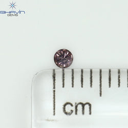 0.03 CT Round Shape Natural Diamond Pink Color I2 Clarity (1.97 MM)