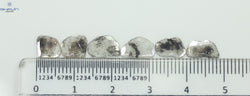 2.48 CT/6 Pcs Slice Shape Natural Diamond Salt And Pepper Color I3 Clarity (9.15 MM)