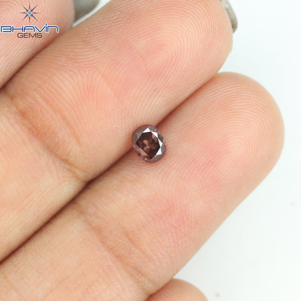 0.23 CT Oval Shape Natural Loose Diamond Pink Color VS1 Clarity (4.33 MM)