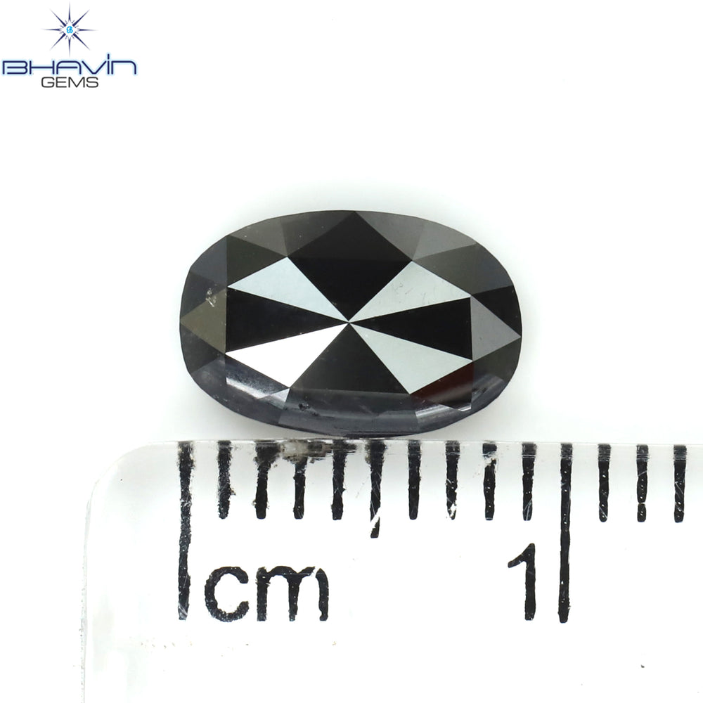 1.66 CT Oval Diamond Natural Diamond Black Diamond Clarity Opaque (9.06 MM)