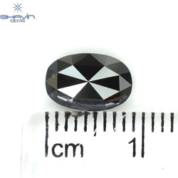 1.66 CT Oval Diamond Natural Diamond Black Diamond Clarity Opaque (9.06 MM)