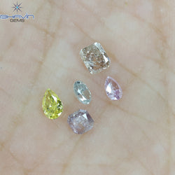 0.51 CT/5 Pcs Mix Shape Natural Diamond Mix Color I1 Clarity (3.50 MM)