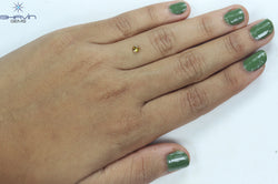 0.18 CT Round Shape Natural Diamond Orange Yellow Color SI2 Clarity (3.69 MM)