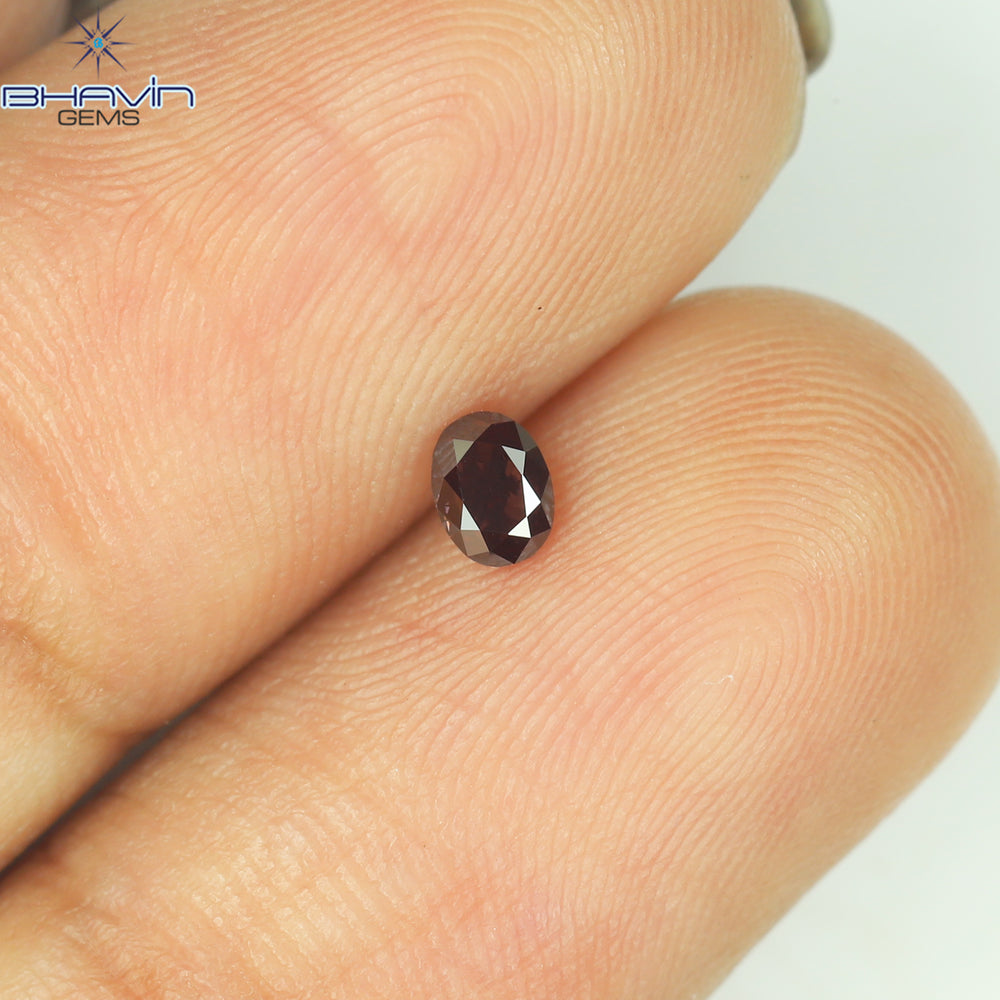 0.17 CT Oval Shape Natural Loose Diamond Pink Color VS1 Clarity (3.64 MM)