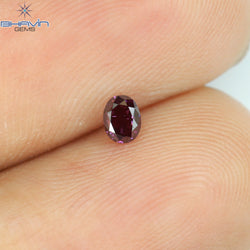 0.12 CT Oval Shape Natural Diamond Pink Color VS1 Clarity (3.18 MM)