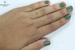 0.16 CT Round Shape Natural Diamond Vivid Yellow (Canary) Color SI1 Clarity (3.56 MM)