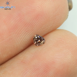 0.08 CT Heart Shape Natural Loose Diamond Pink Color VS1 Clarity (2.78 MM)