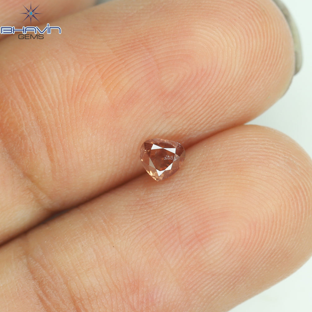 0.18 CT Heart Shape Enhanced Pink Color Natural Loose Diamond SI2 Clarity (3.58 MM)