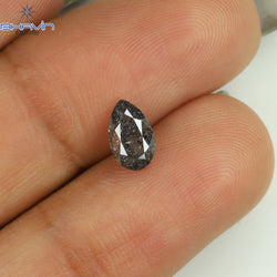 0.69 CT Pear Shape Natural Loose Diamond Salt And Pepper Color I3 Clarity (7.06 MM)