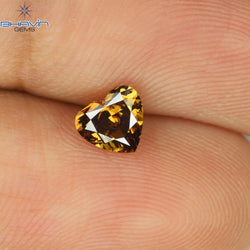 0.50 CT Heart Shape Natural Diamond Red Color VS2 Clarity (4.88 MM)
