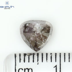 1.94 CT Heart Shape Natural Diamond Pink Color I3 Clarity (7.42 MM)