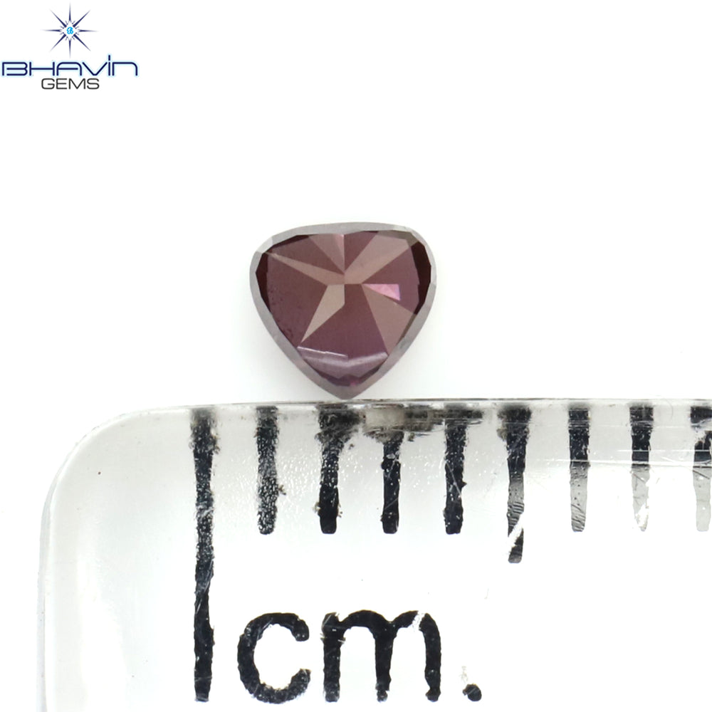 0.11 CT Heart Shape Natural Loose Diamond Pink Color VS2 Clarity (2.89 MM)
