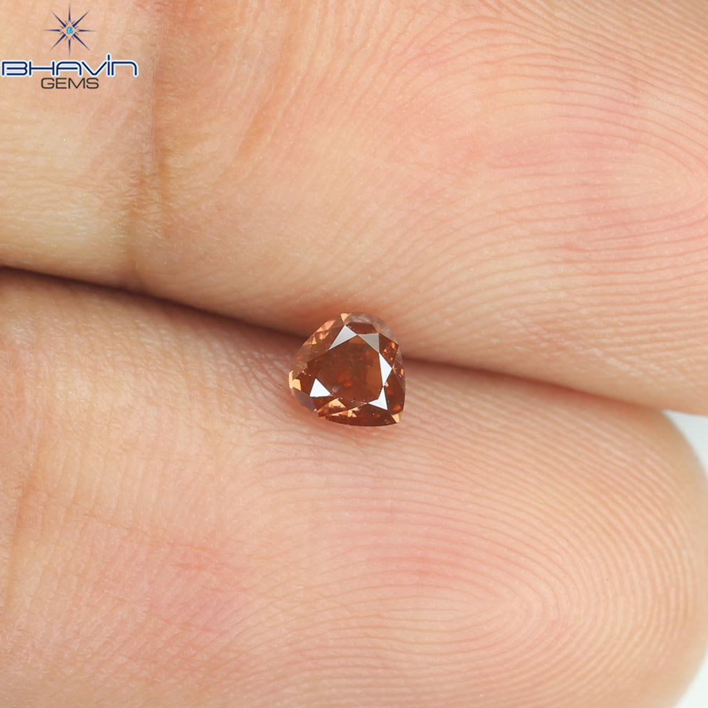 0.22 CT Heart Shape Enhanced Pink Color Natural Loose Diamond SI1 Clarity (3.60 MM)