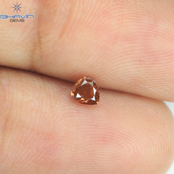 0.22 CT Heart Shape Enhanced Pink Color Natural Loose Diamond SI1 Clarity (3.60 MM)