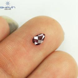 0.16 CT Pear Shape Natural Diamond Pink Color I1 Clarity (4.67 MM)