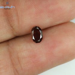0.41 CT Oval Shape Natural Diamond Enhanced Pink Color VS2 Clarity (5.28 MM)