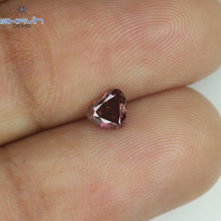 0.28 CT Heart Shape Enhanced Pink Color Natural Loose Diamond VS1 Clarity (4.49 MM)