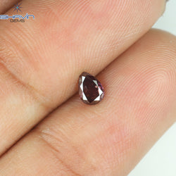 0.22 CT Pear Shape Natural Diamond Pink Color I1 Clarity (4.67 MM)