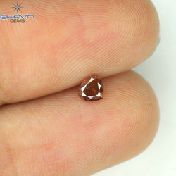 0.19 CT Heart Shape Enhanced Pink Color Natural Loose Diamond VS2 Clarity (3.68 MM)