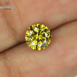 1.02 CT Round Shape Natural Diamond Orange Brown Color SI2 Clarity (6.33 MM)