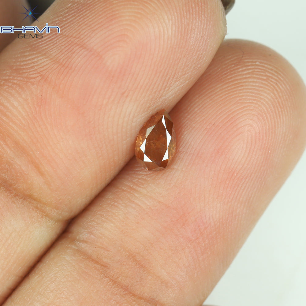0.33 CT Pear Shape Natural Diamond Pink Color I1 Clarity (5.25 MM)