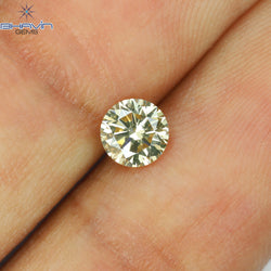 0.40 CT Round Shape Natural Loose Diamond Brown Color VS2 Clarity (4.64 MM)