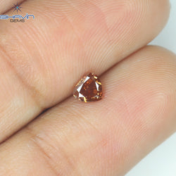 0.28 CT Heart Shape Enhanced Pink Color Natural Loose Diamond VS2 Clarity (4.15 MM)