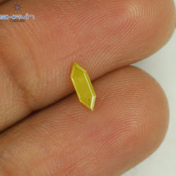 0.19 CT Hexagon Shape Natural Diamond Yellow Color I2 Clarity (6.65 MM)