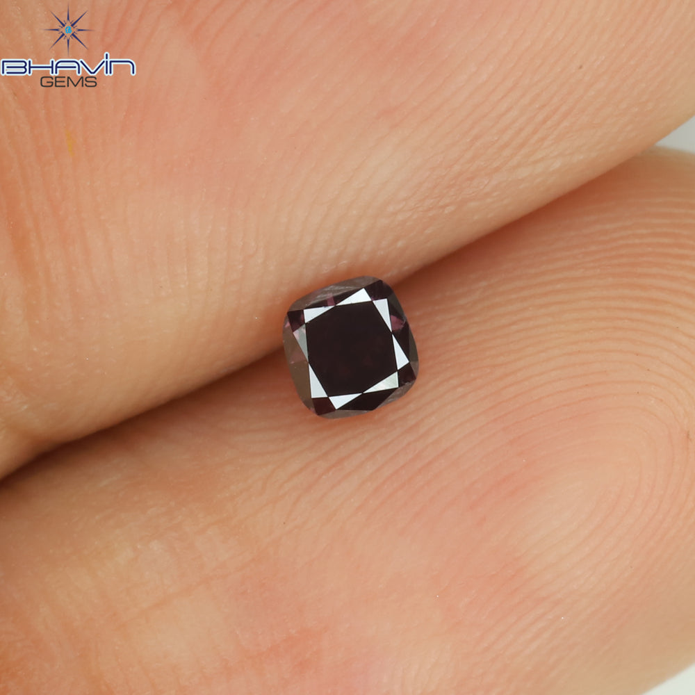 0.17 CT Cushion Shape Natural Loose Diamond Pink Color VS1 Clarity (3.30 MM)