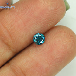 0.24 CT Round Shape Natural Diamond Blue Color SI1 Clarity (3.94 MM)