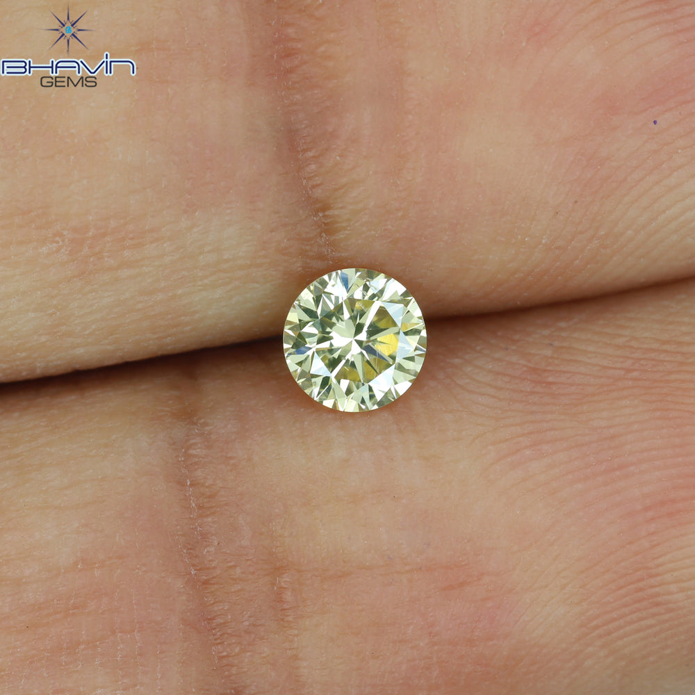 0.30 CT Round Shape Natural Loose Diamond Yellow Color VS2 Clarity (4.18 MM)
