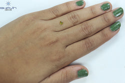 0.18 CT Round Shape Natural Diamond Vivid Yellow (Canary) Color SI1 Clarity (3.58 MM)