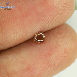 0.13 CT Heart Shape Natural Diamond Enhanced Pink Color SI1 Clarity (2.86 MM)