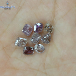 3.00 CT/8 Pcs Mix Shape Natural Diamond Pink Color I3 Clarity (4.75 MM)