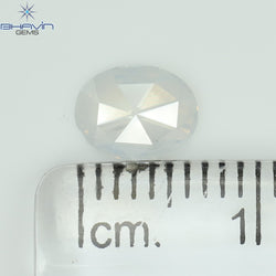 0.64 CT Rose Oval Shape Natural Diamond White Color SI2 Clarity (7.00 MM)
