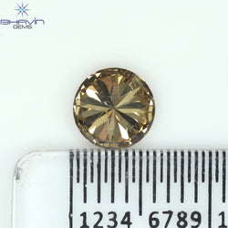 0.85 CT Round Shape Natural Diamond Brown Color SI1 Clarity (5.90 MM)