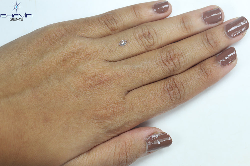 0.22 CT Marquise Shape Natural Loose Diamond Pink Color SI2 Clarity (5.34 MM)