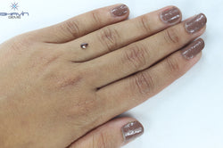 0.22 CT Pear Shape Natural Diamond Pink Color I1 Clarity (4.67 MM)